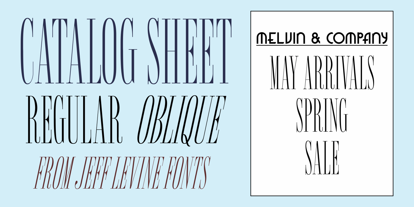 Catalog Sheet Font Poster #1