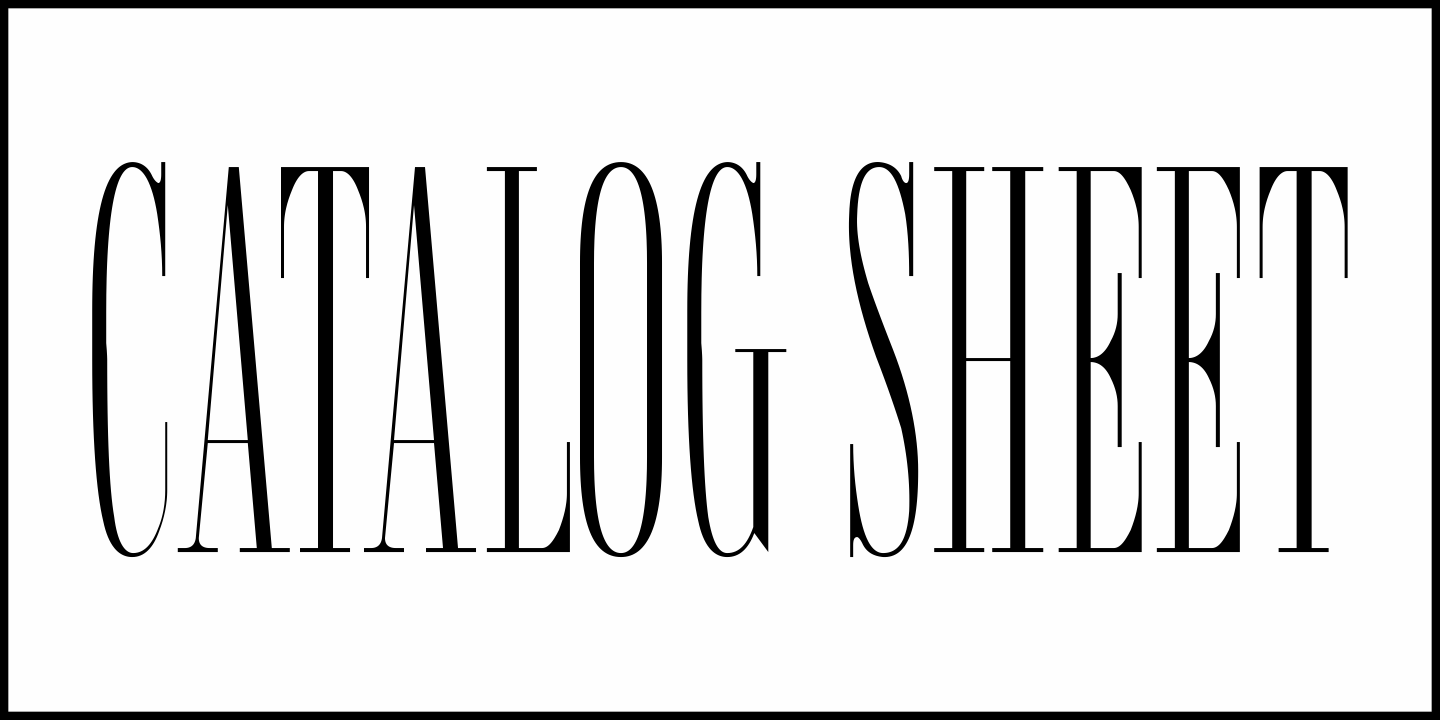 Catalog Sheet Font Poster #2