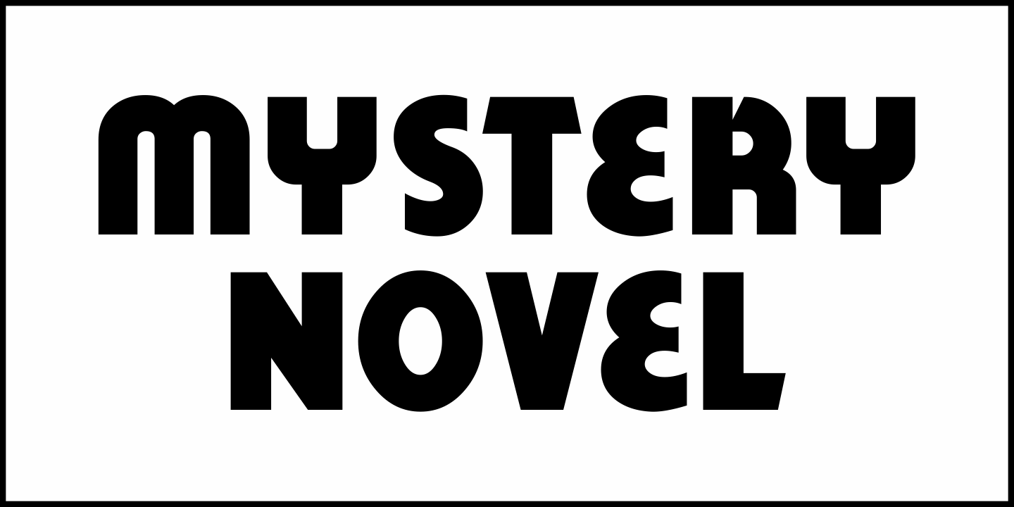 Mystery Novel Font Poster #2