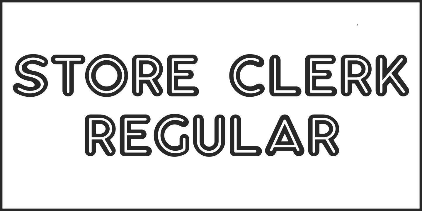 Store Clerk Font Poster #2