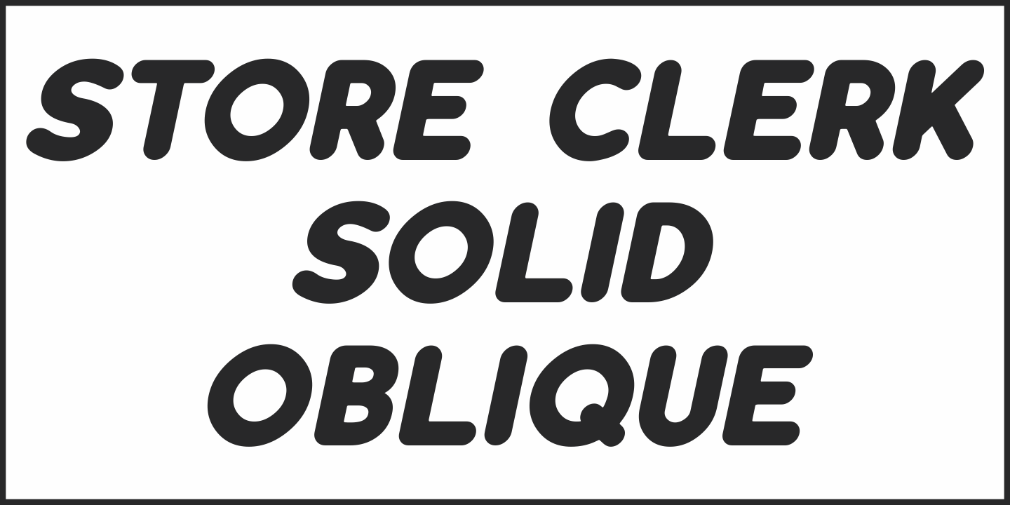 Store Clerk Font Poster #5