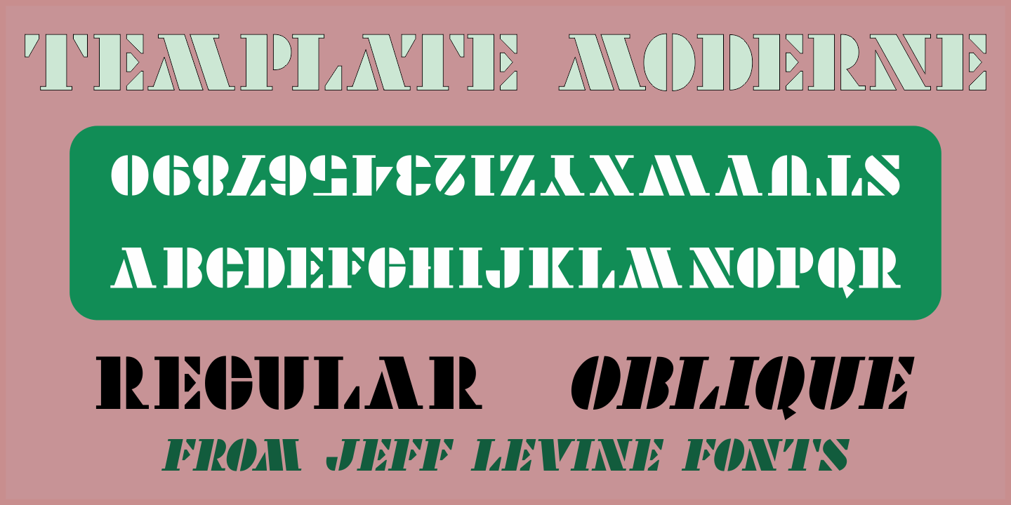 Template Moderne Font Family Poster