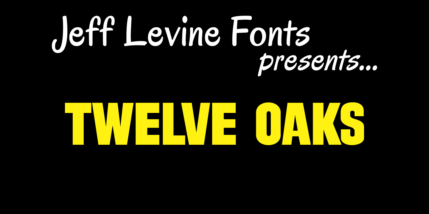 Twelve Oaks Font Family Poster