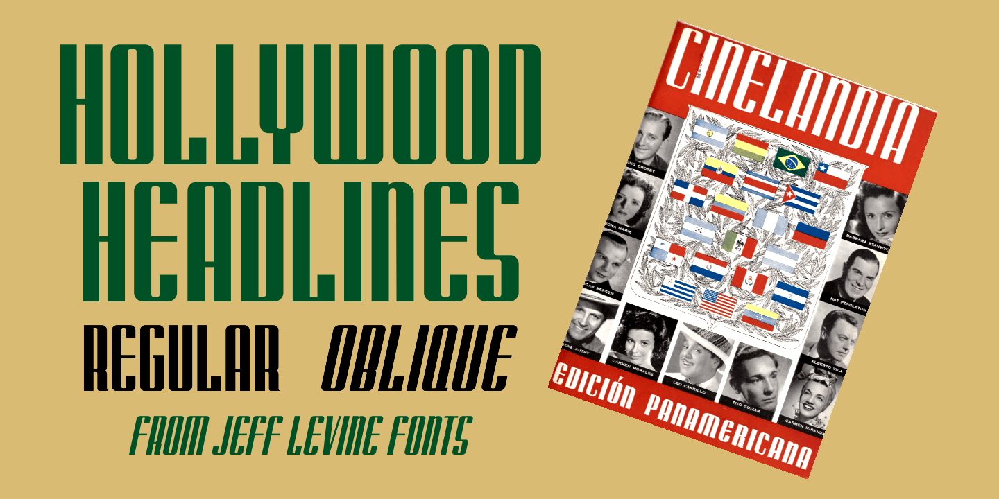 Hollywood Headlines Font Family Poster