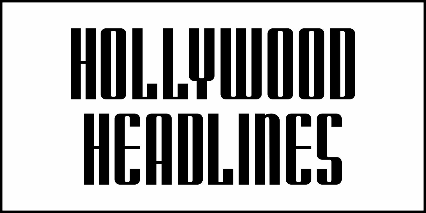Hollywood Headlines Font Poster #2