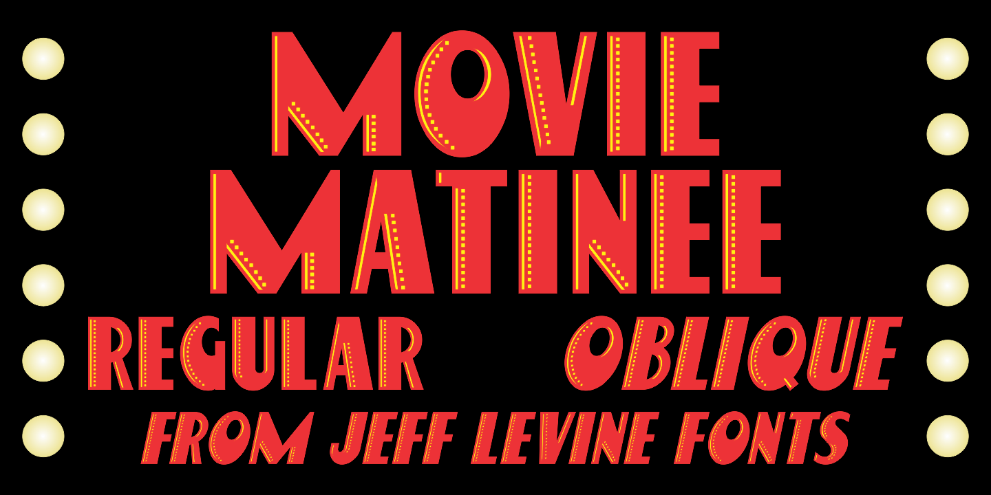 Movie Matinee Font Poster #1