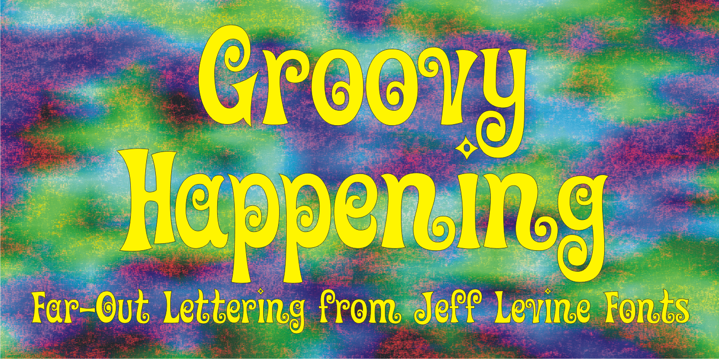 Groovy Happening Font Poster #1
