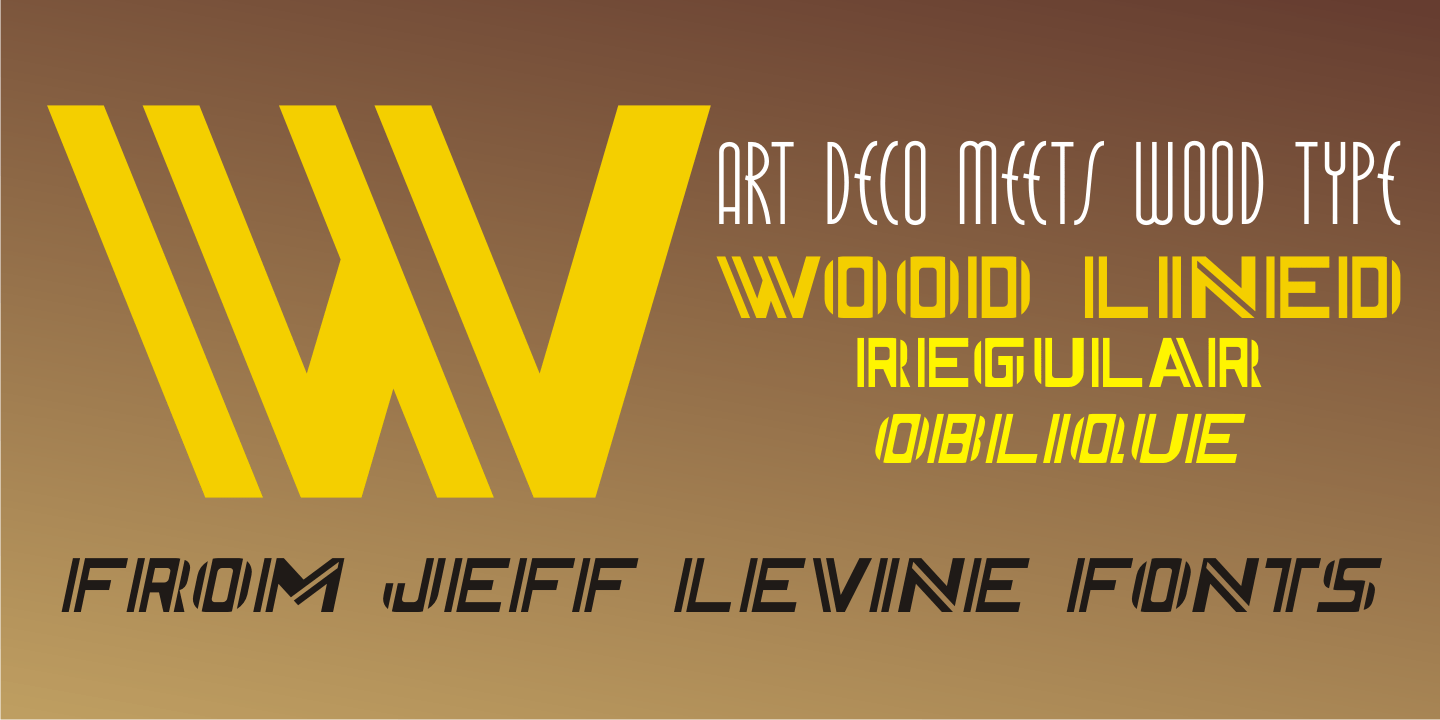 Wood Lined Font Family Poster