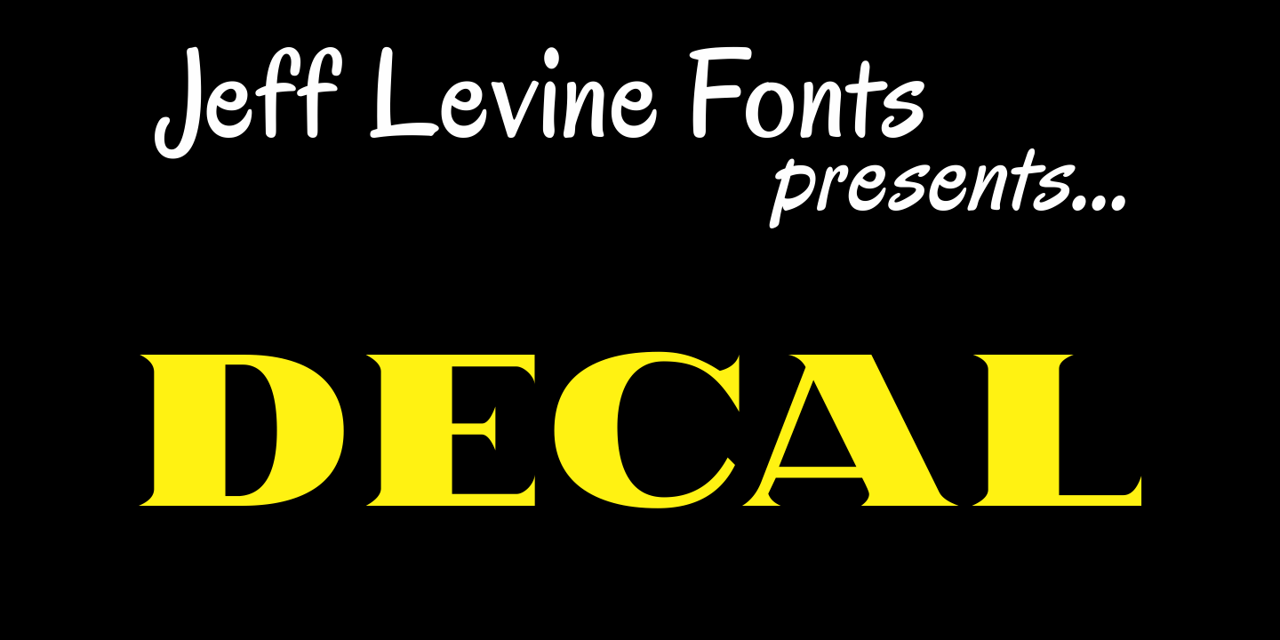 Decal Font Family Poster