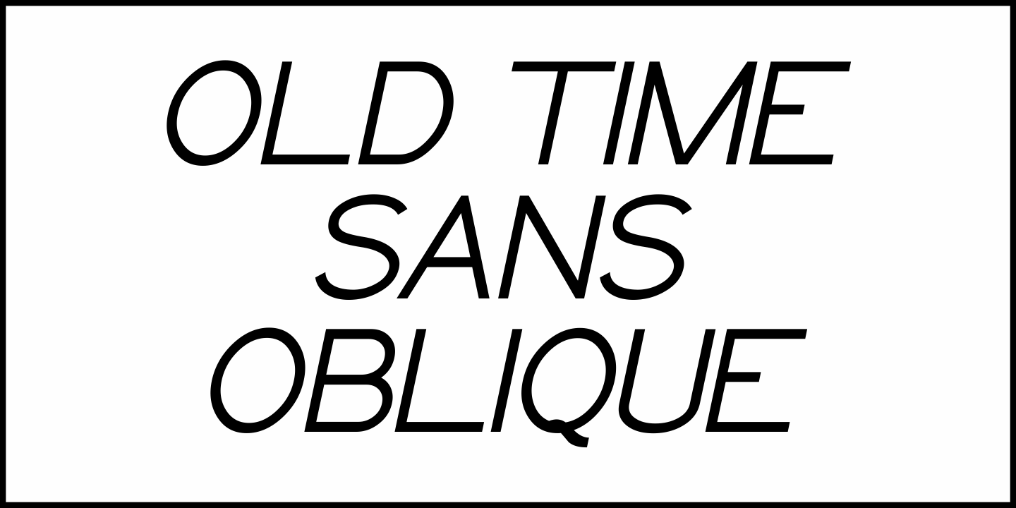 Old Time Sans Font Poster #1