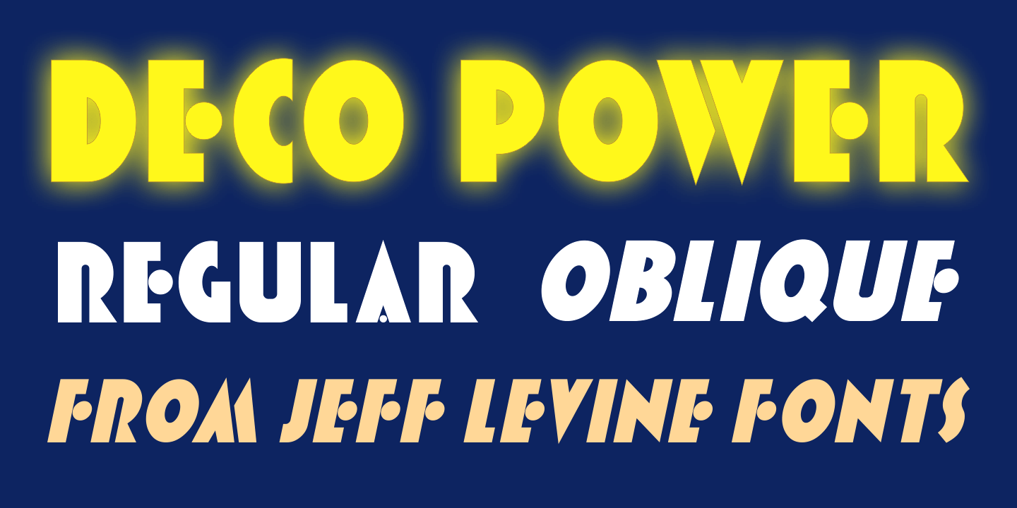 Deco Power Font Family Poster