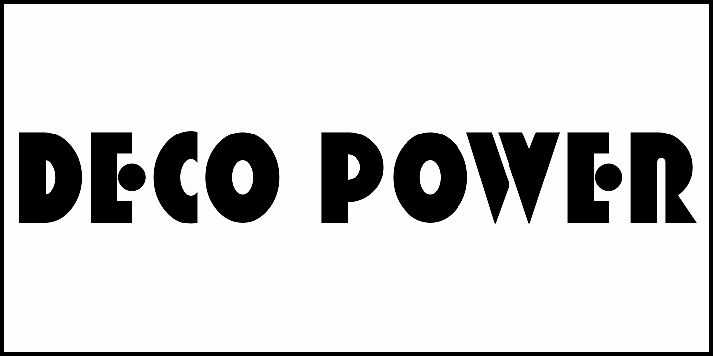 Deco Power Font Poster #1