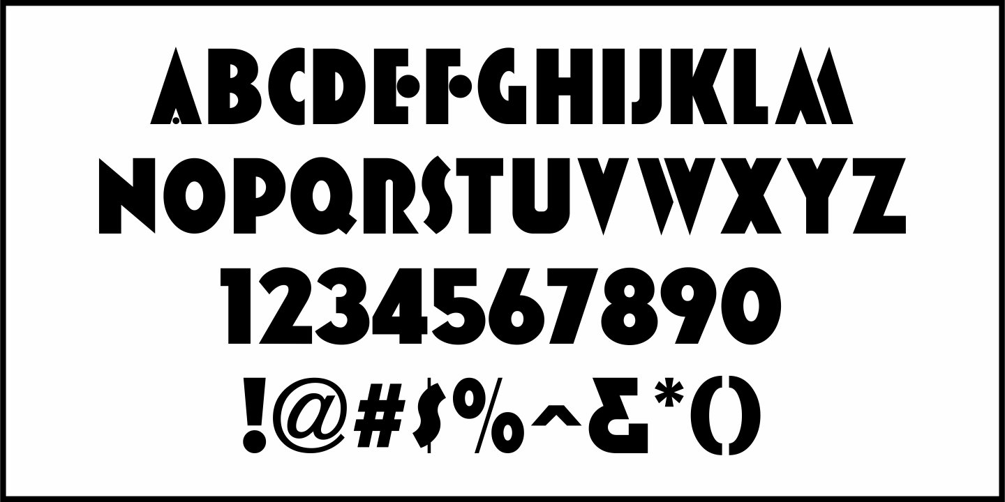 Deco Power Font Poster #1