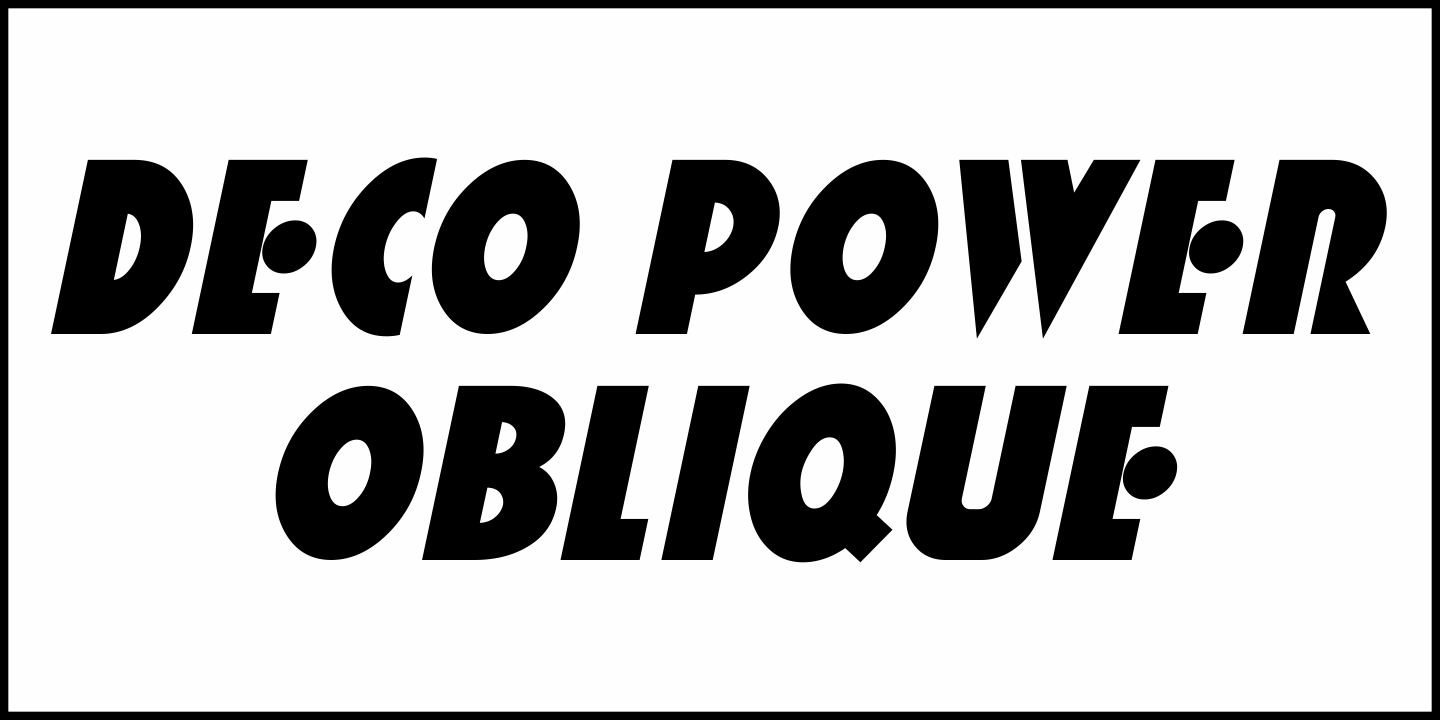 Deco Power Font Poster #4