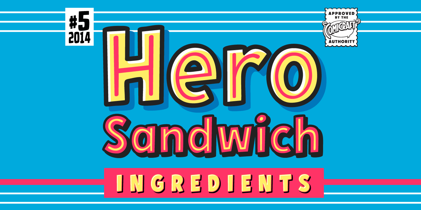Hero Sandwich Ingredients Font Poster #1