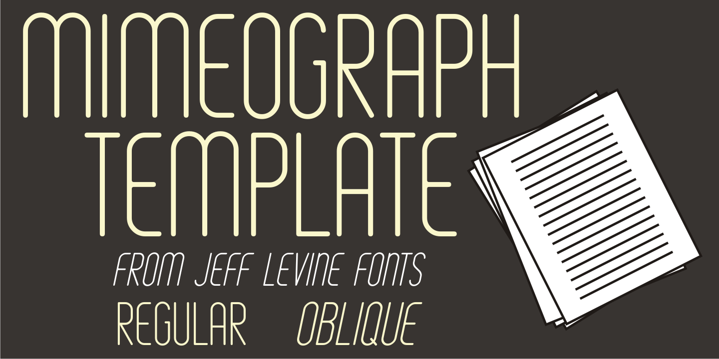Mimeograph Template Font Family Poster
