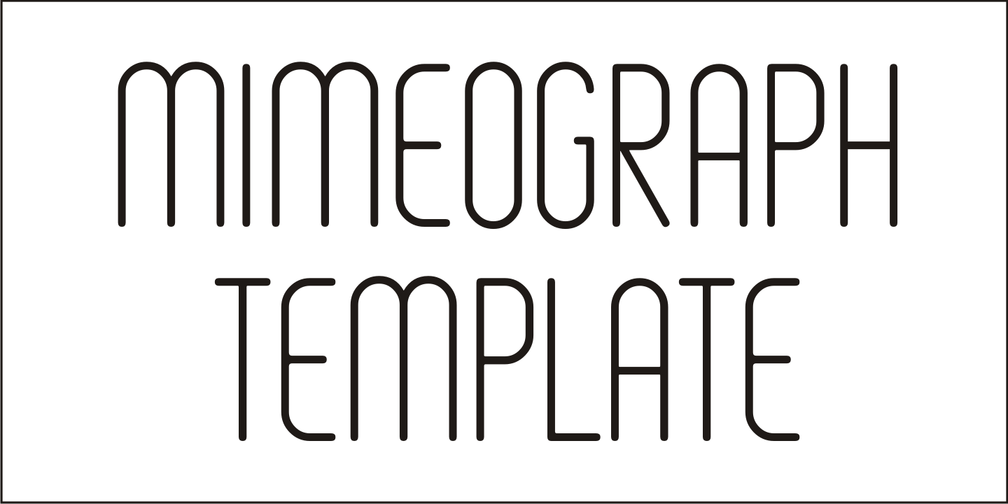 Mimeograph Template Font Poster #2