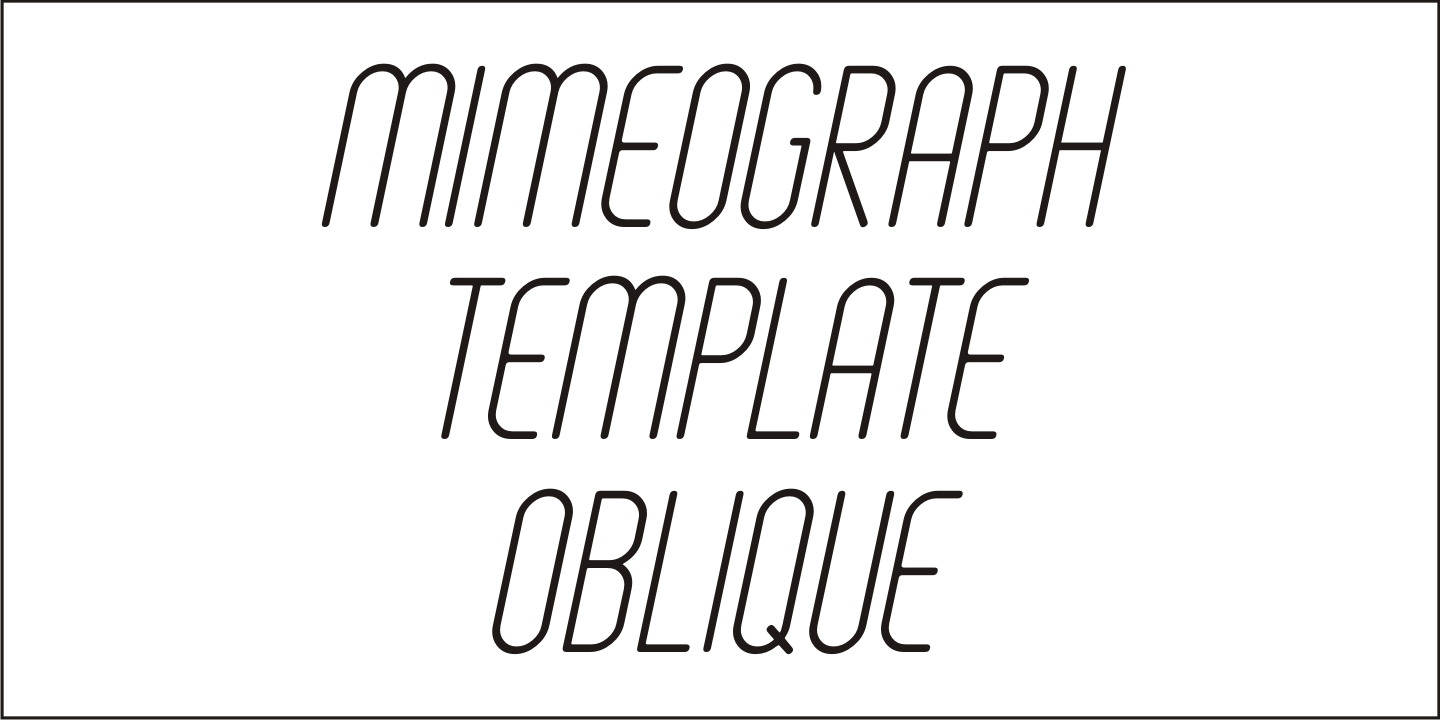 Mimeograph Template Font Poster #4