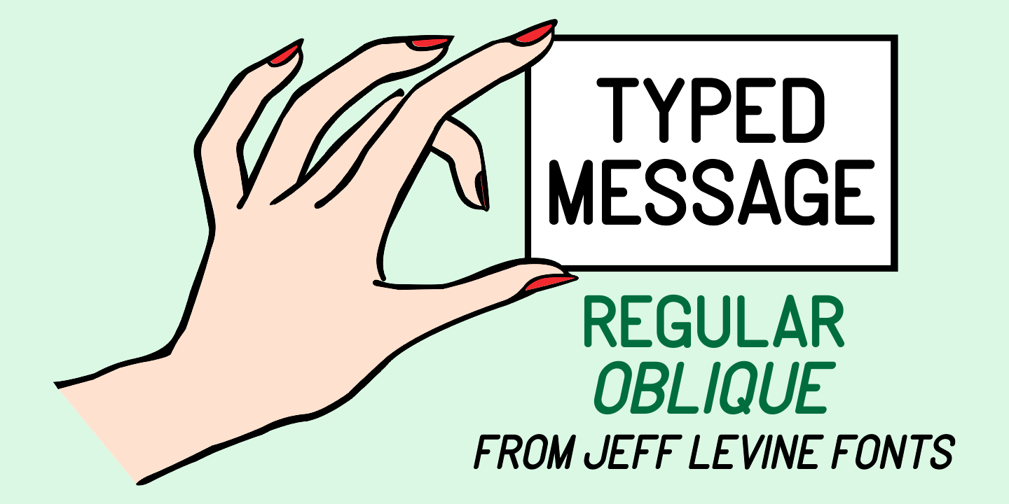 Message Small Font Typed Message Font Family by Jeff Levine Fonts | Font Bros