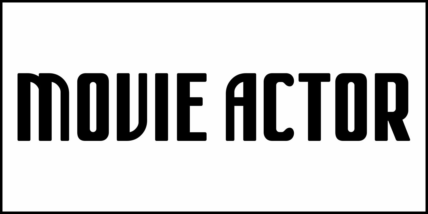 Movie Actor Font Poster #1