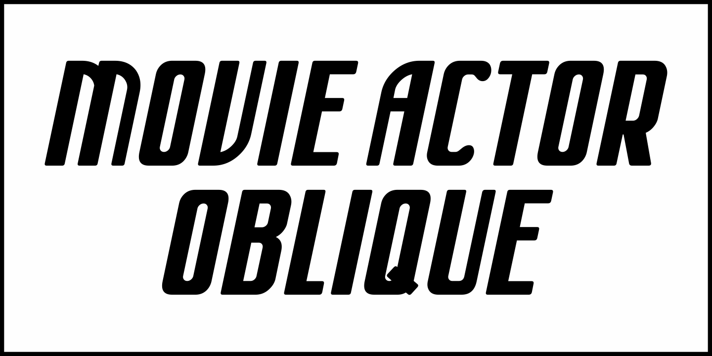Movie Actor Font Poster #1