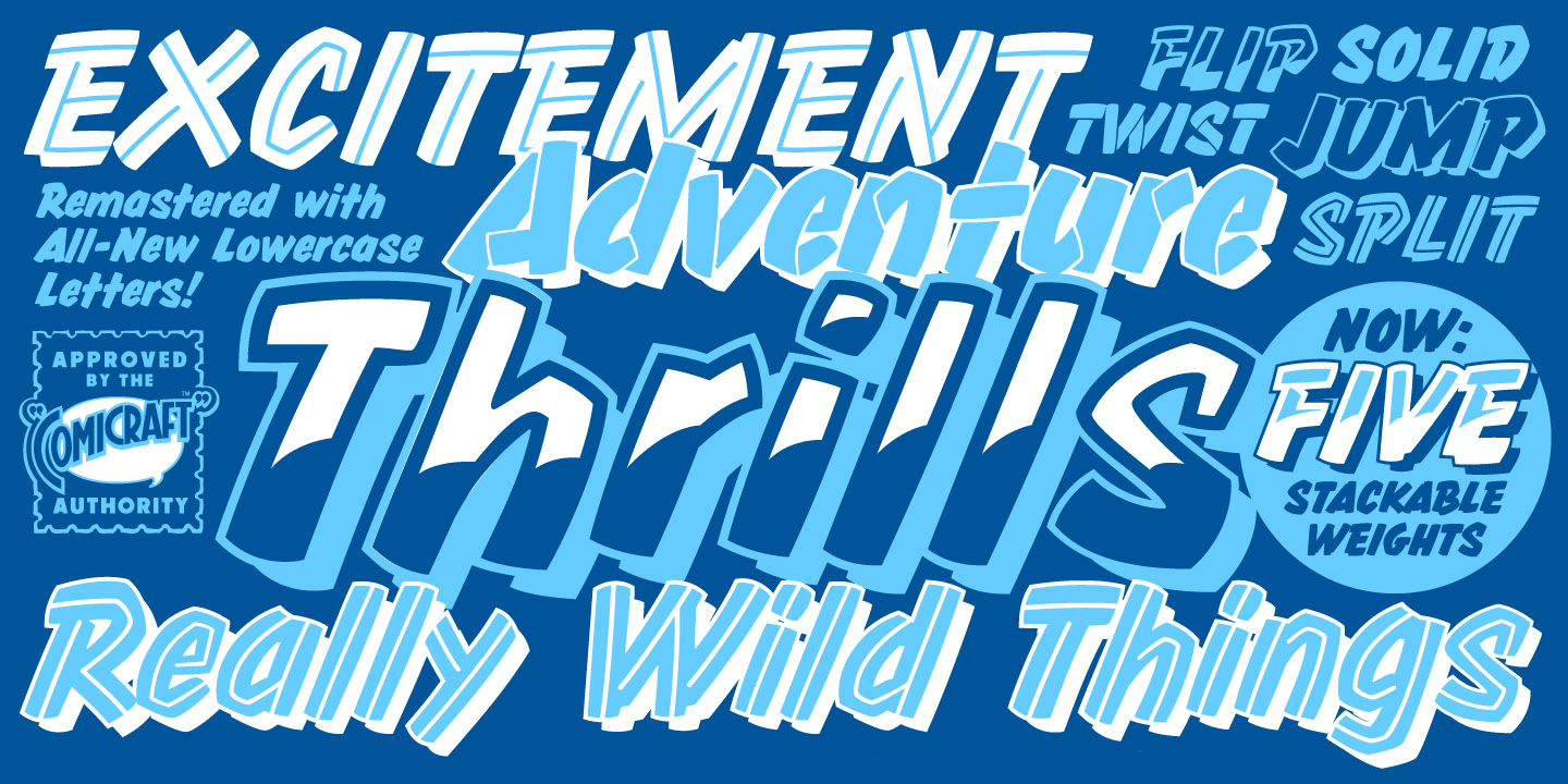 Thrills Font Family by Comicraft Fonts | Font Bros