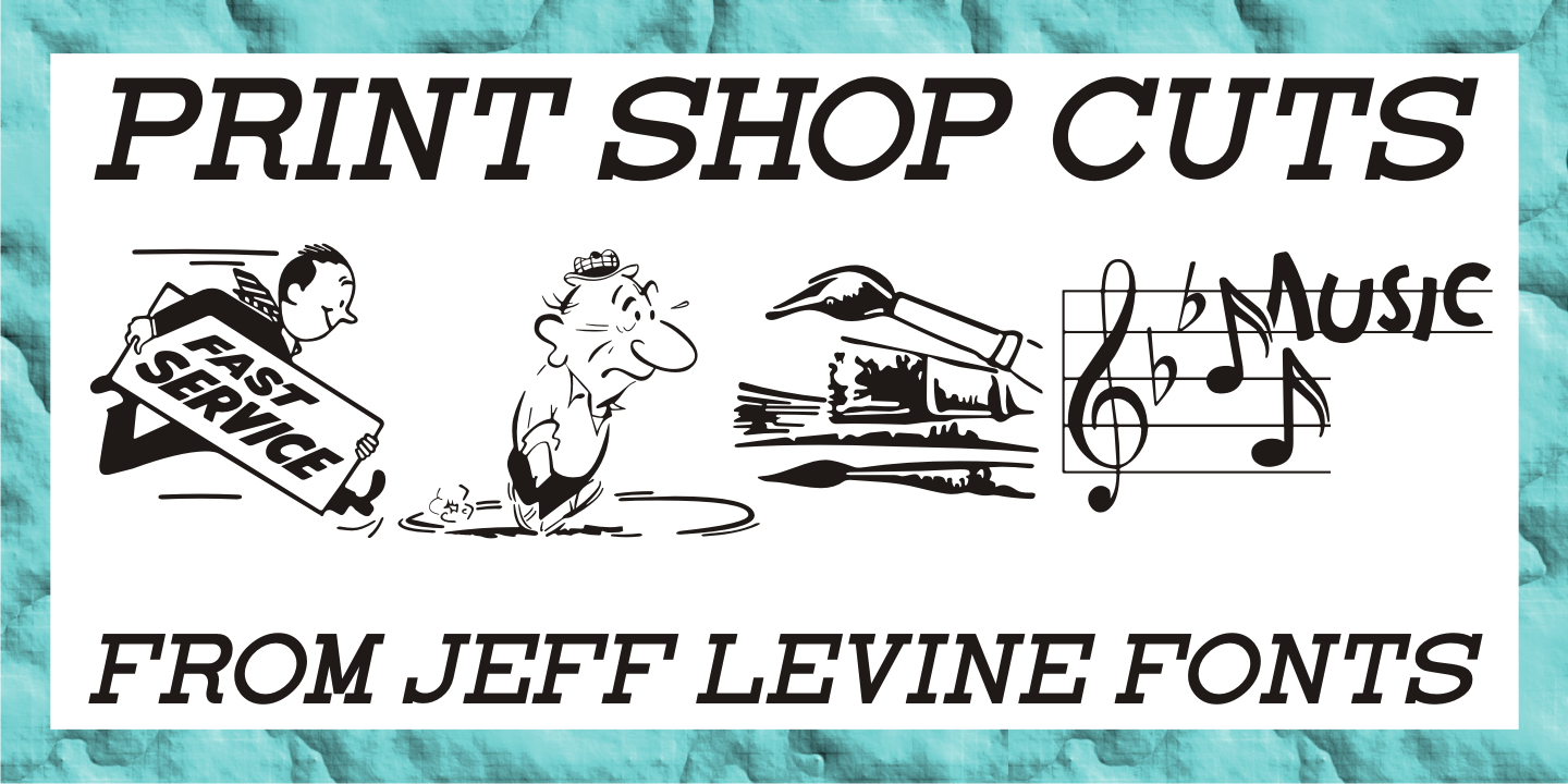 Print Shop Cuts Font Family