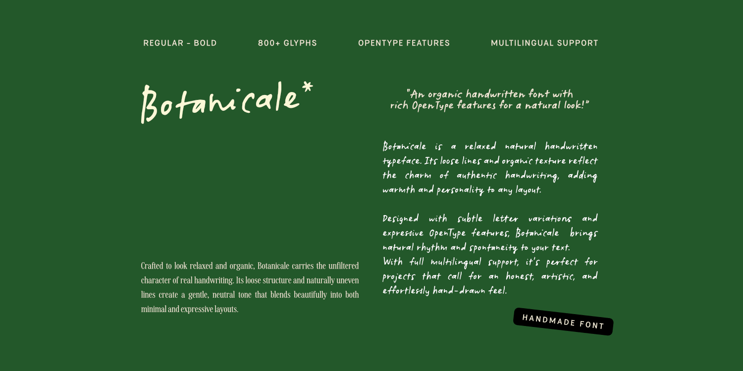 Botanicale Font Poster #12