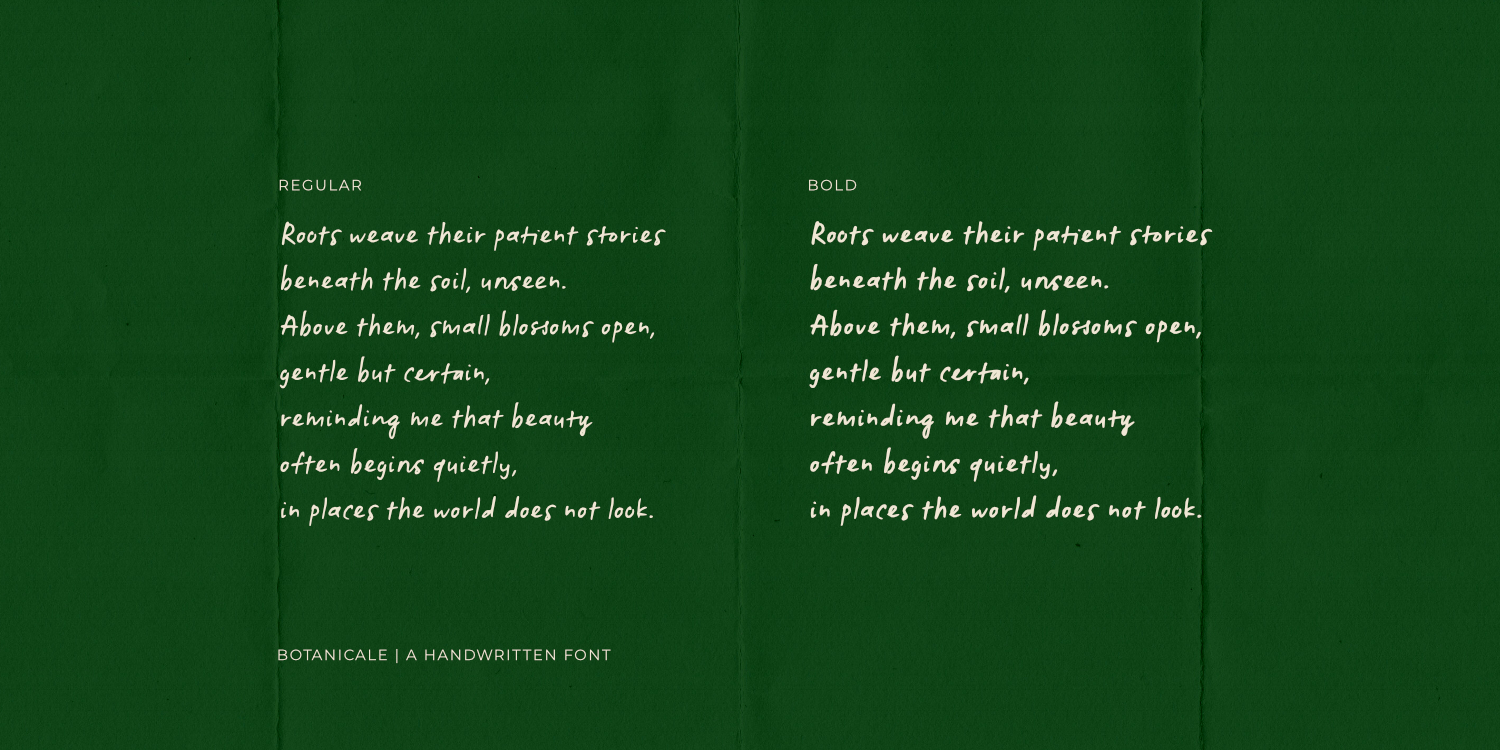 Botanicale Font Poster #13