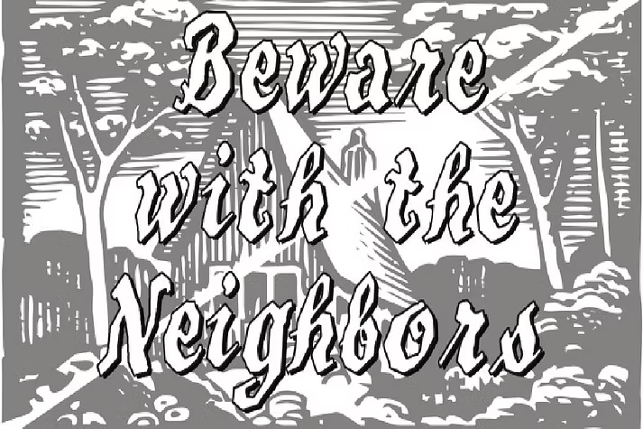 Beware The Neighboors Font Poster #1