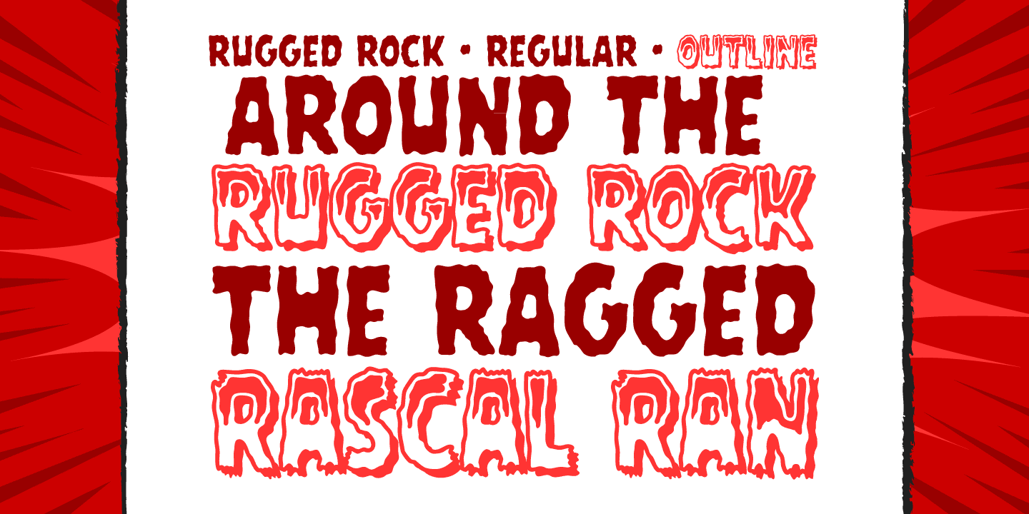 Rugged Rock Font Poster #1