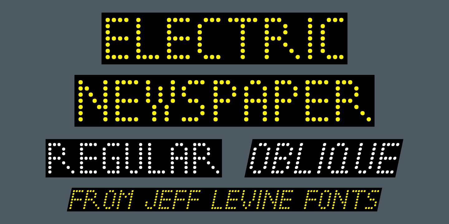 Electric Newspaper Font Poster #1