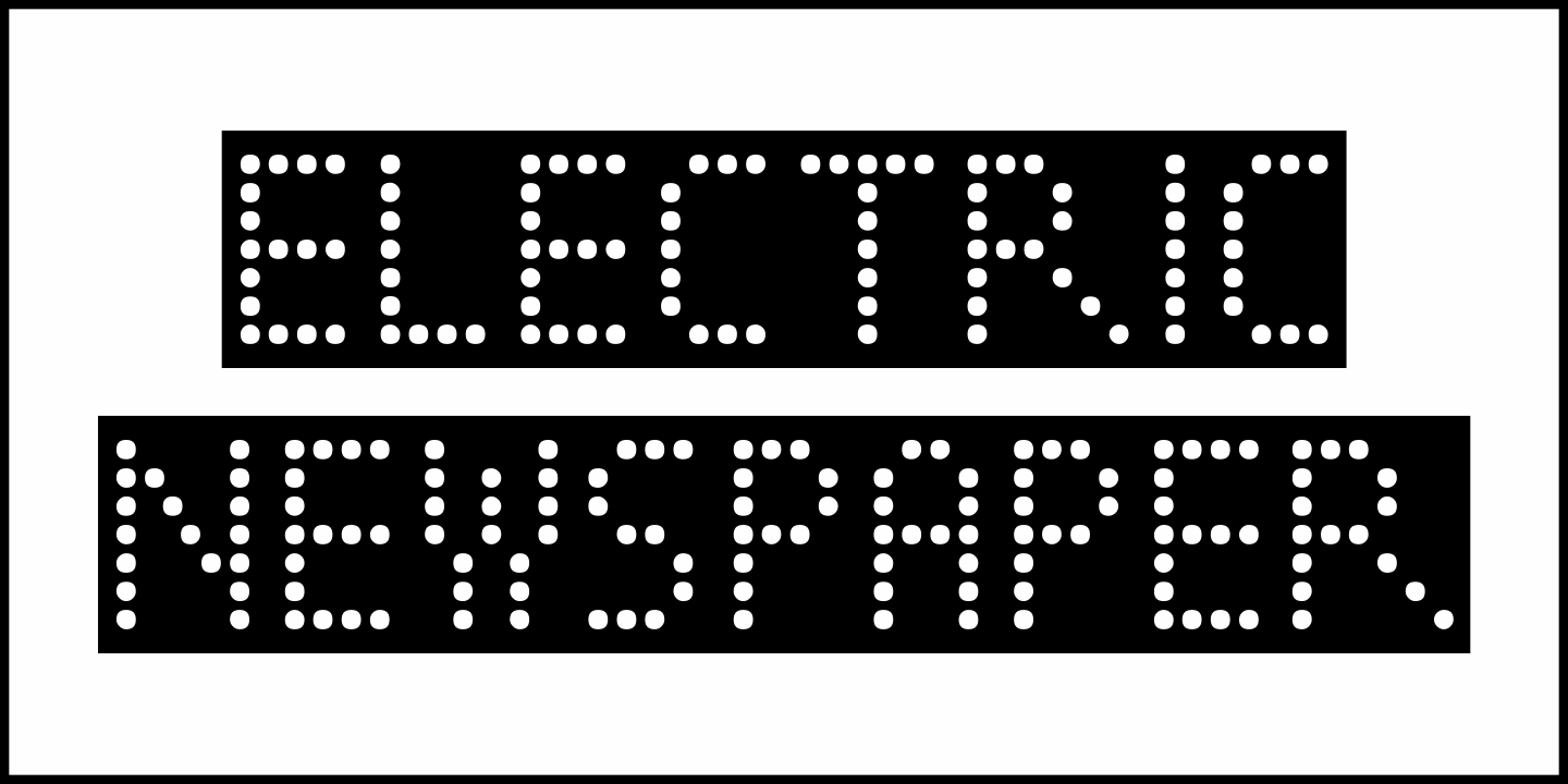 Electric Newspaper Font Poster #2