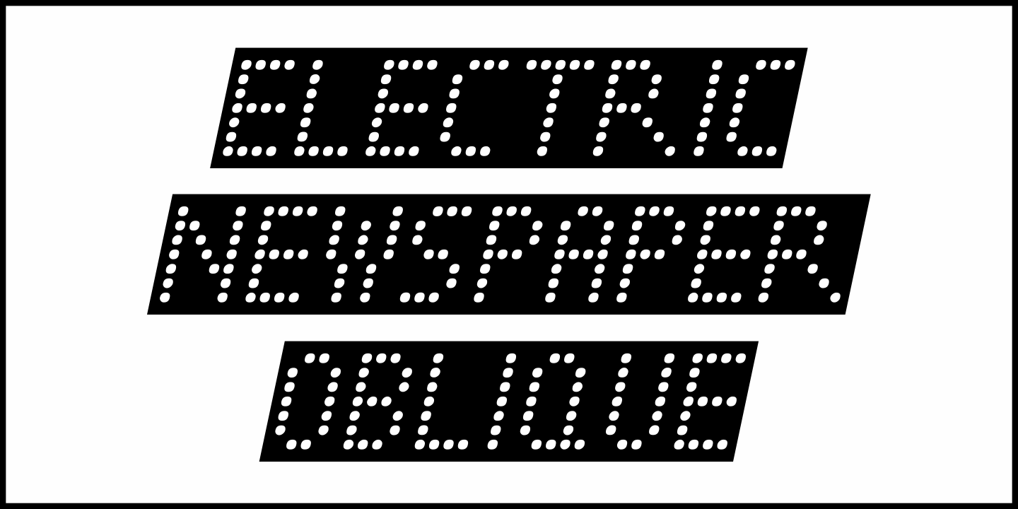 Electric Newspaper Font Poster #4