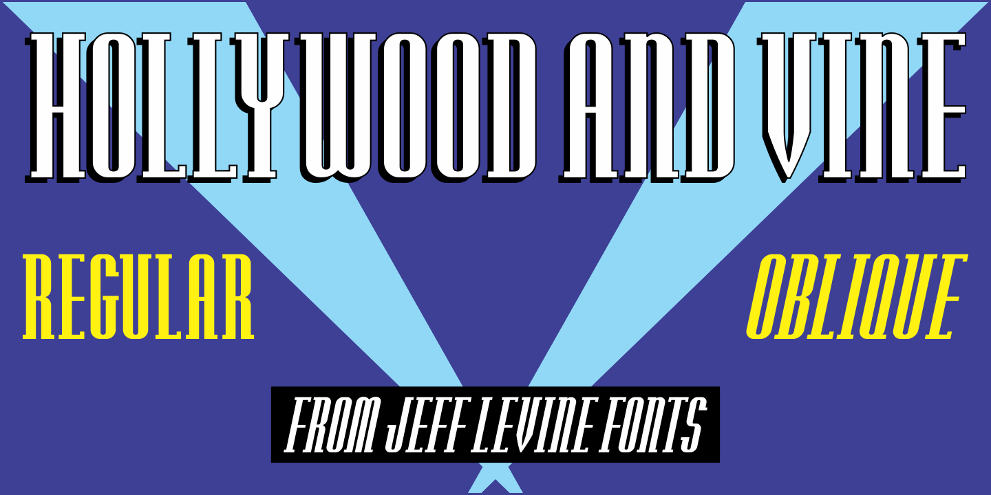 Hollywood and Vine Font Family Poster
