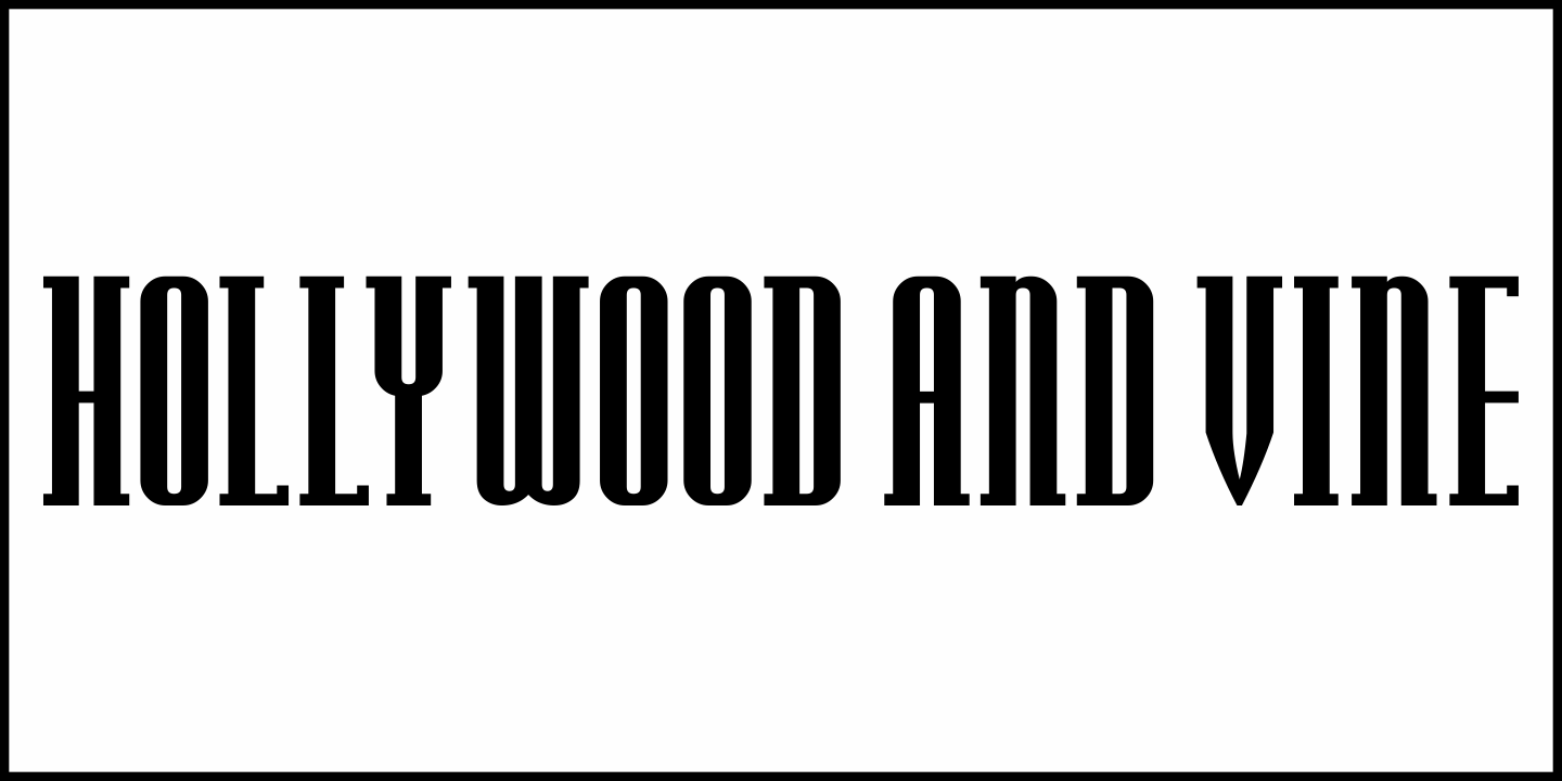 Hollywood and Vine Font Poster #1