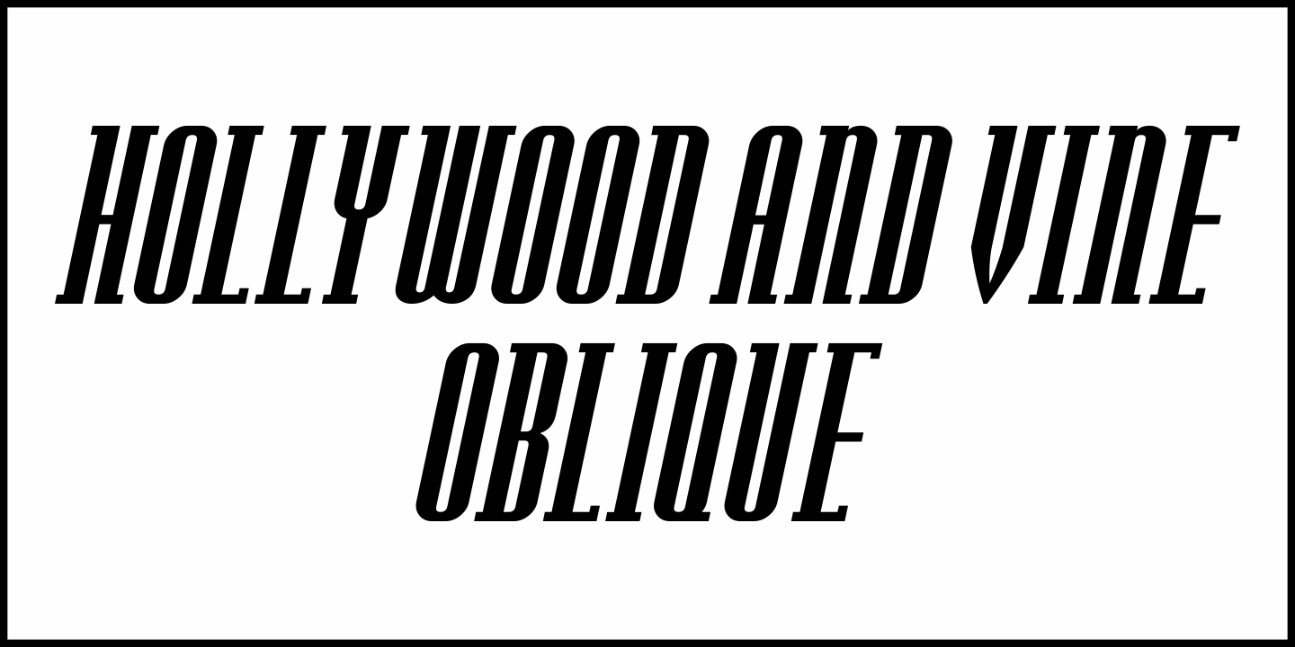 Hollywood and Vine Font Poster #1
