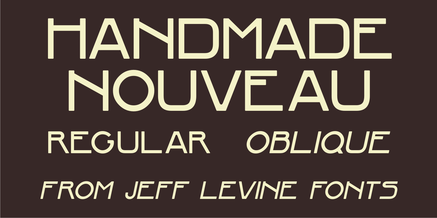 Handmade Nouveau Font Poster #1