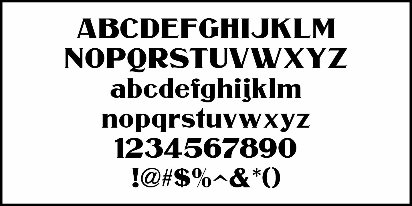 River Terrace Font Poster #1