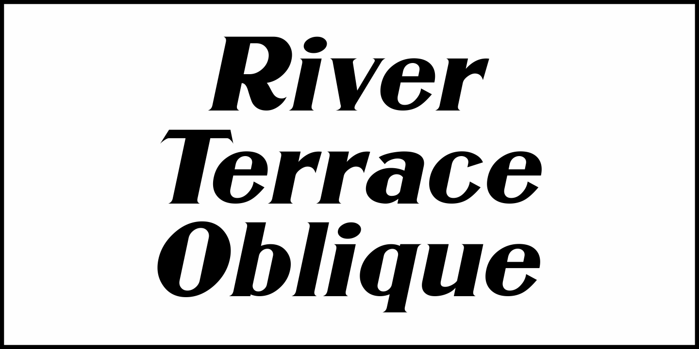 River Terrace Font Poster #1