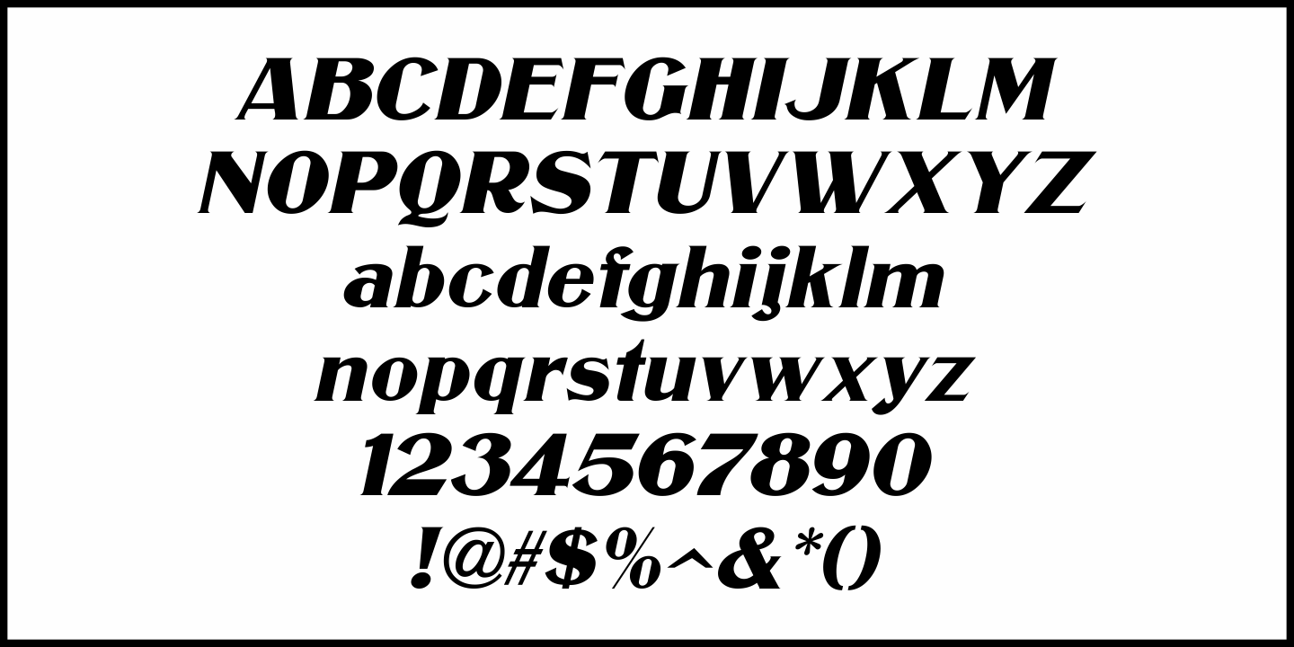 River Terrace Font Poster #1