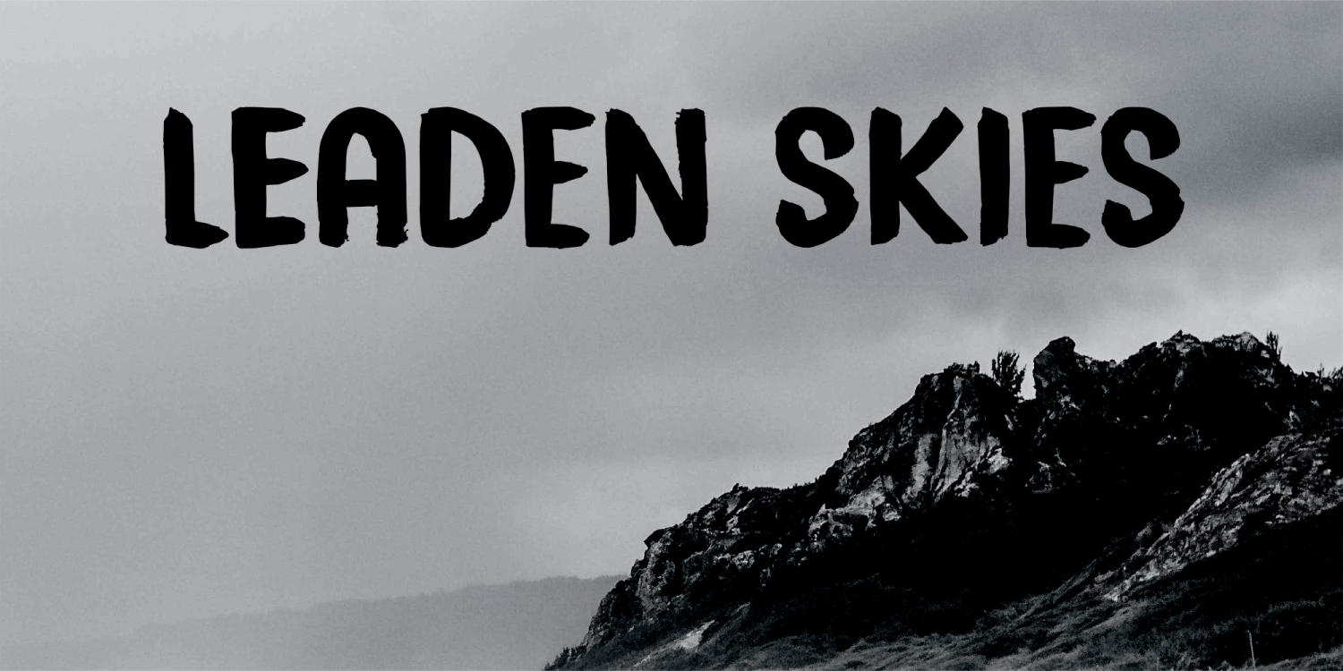 Leaden Skies Font Poster #1