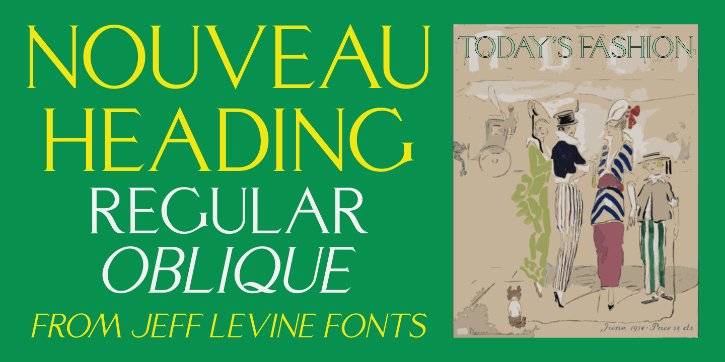 Nouveau Heading Font Poster #1