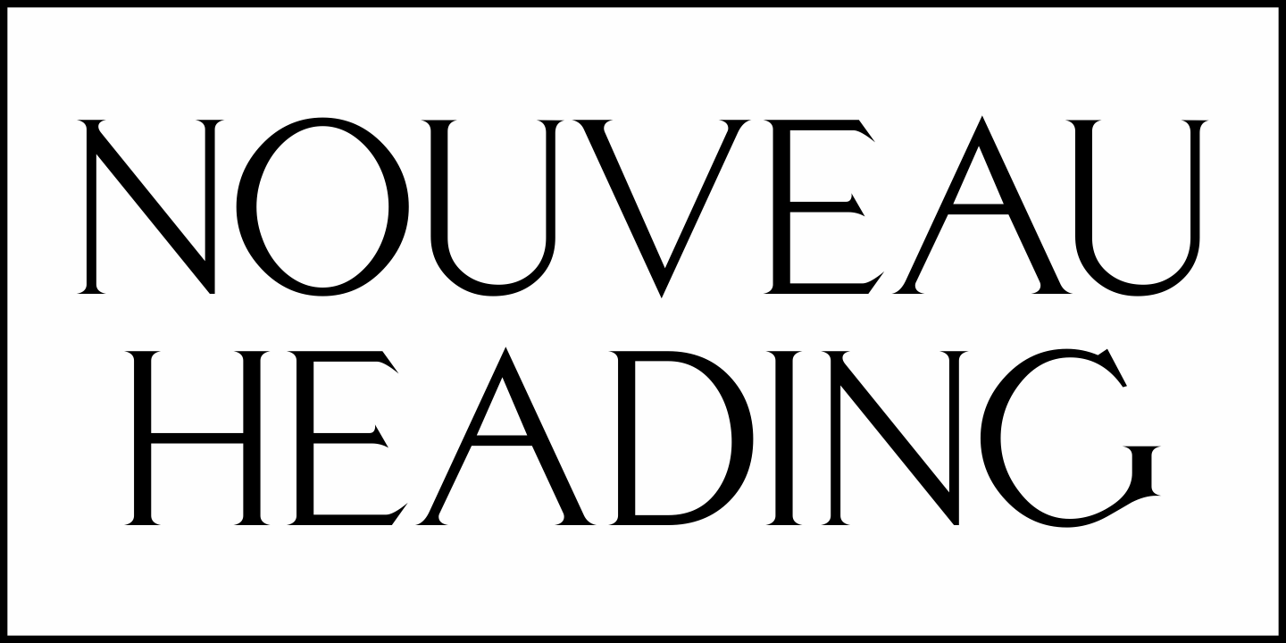 Nouveau Heading Font Poster #2