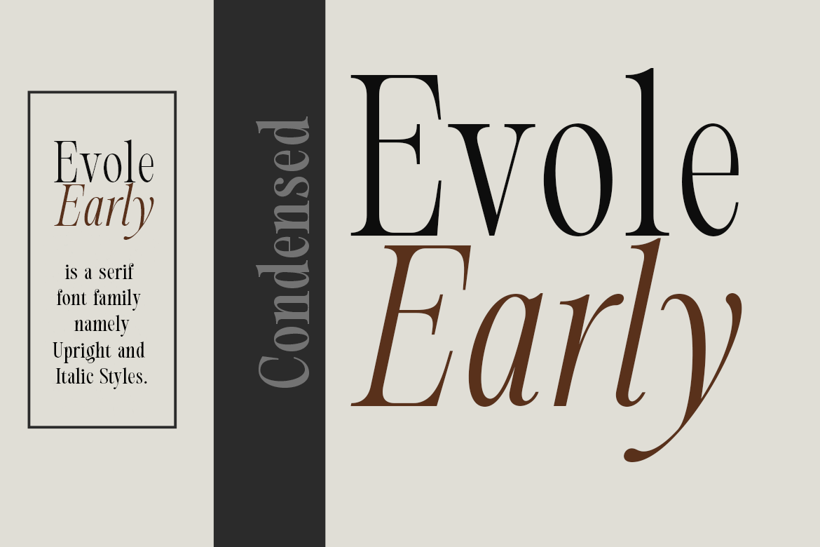 Evolve Early Condensed Font Poster