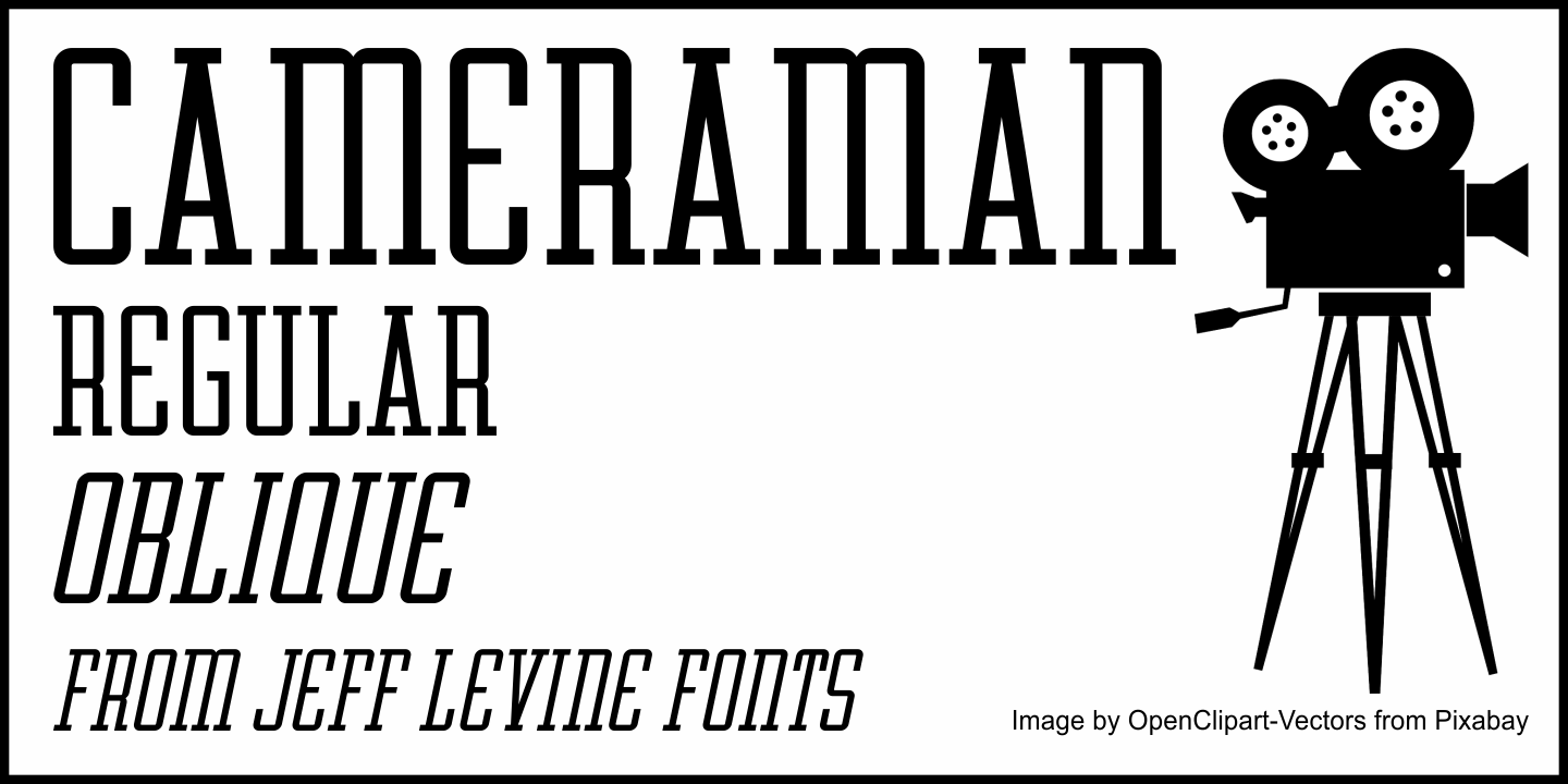 Cameraman Font Family Poster