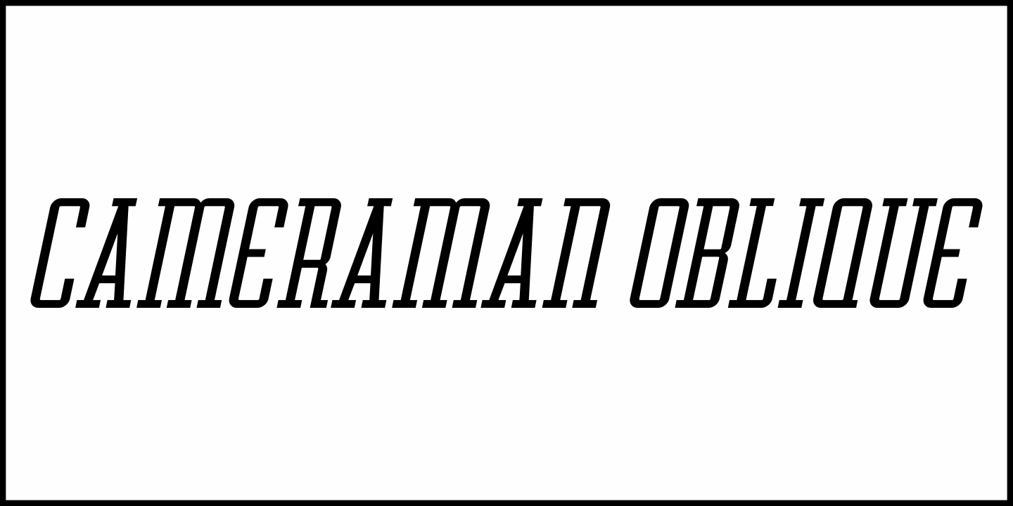Cameraman Font Poster #1