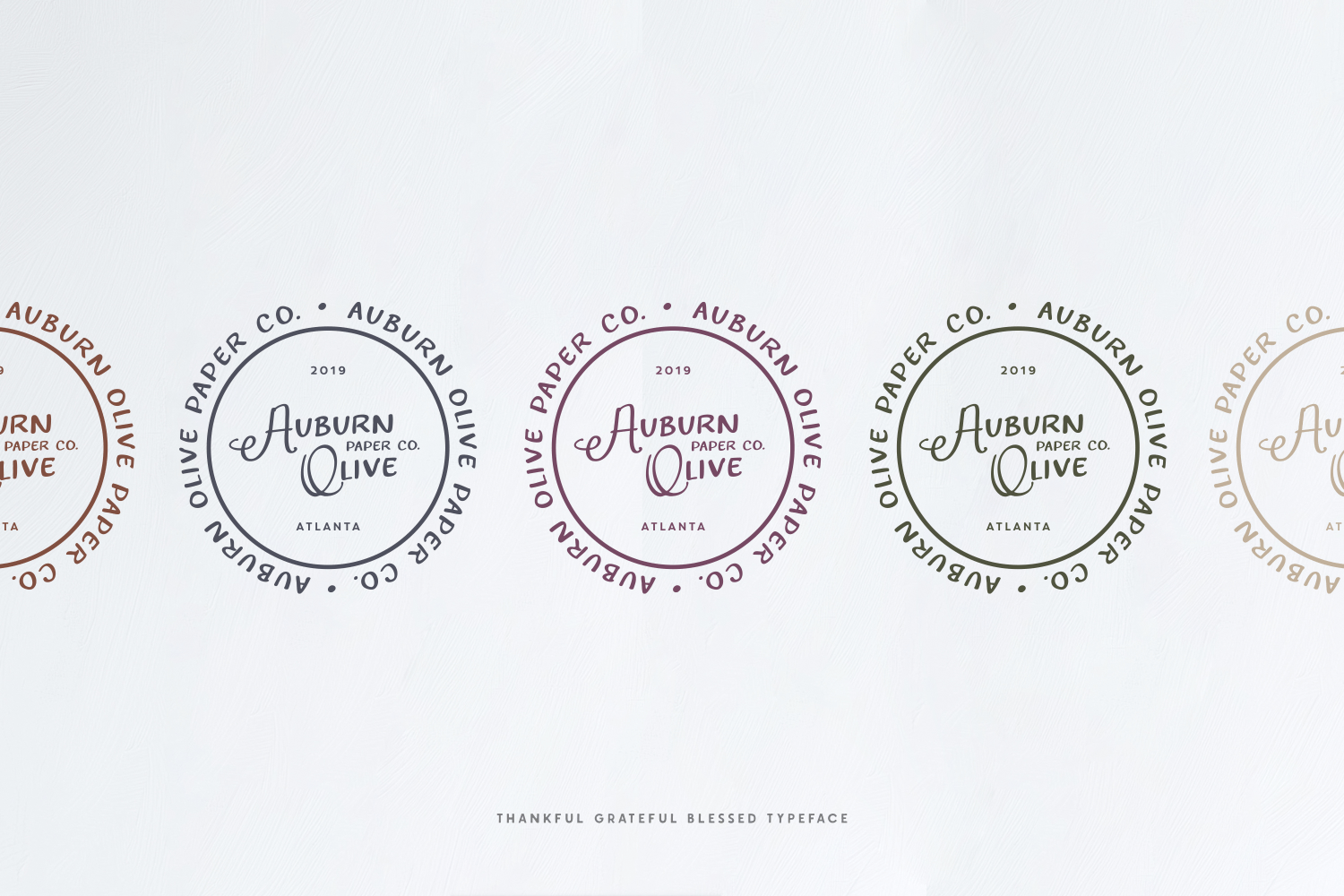 Grateful Thankful & Blessed Type + Dingbats Font Poster #1