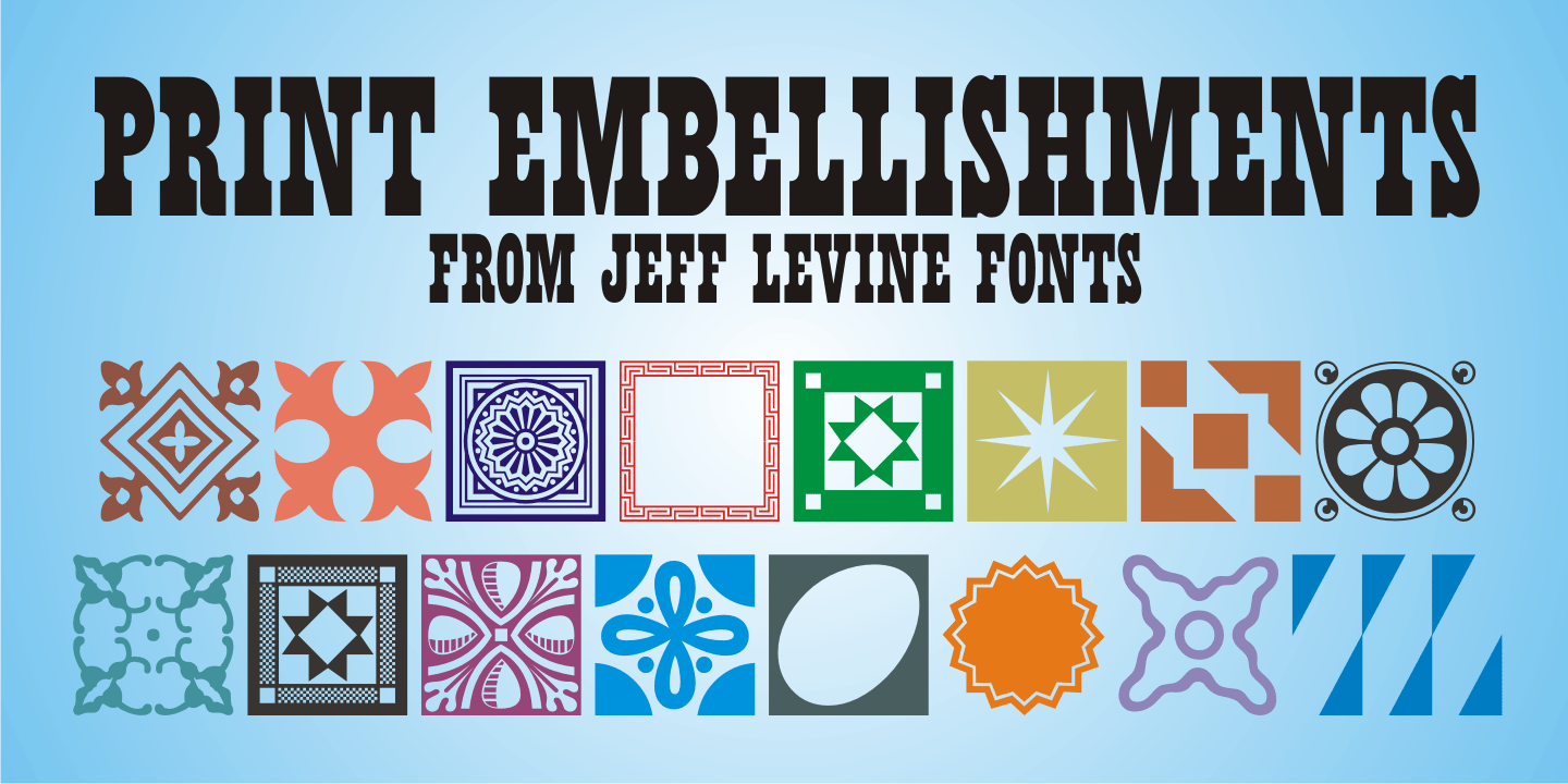 Print Embellishments Font Poster #1