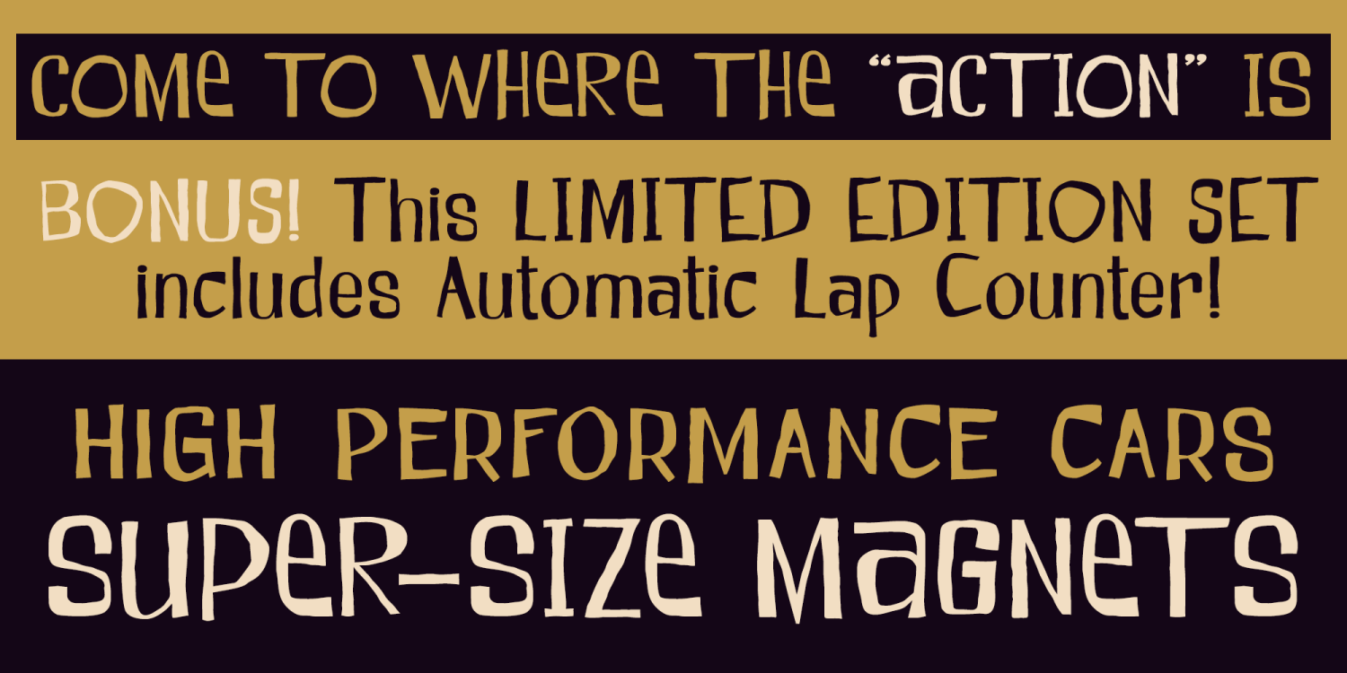 Slot Car Font Poster #2